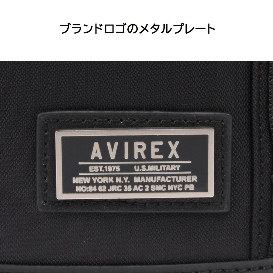AVIREX ax2055 ソリッド タテ型ショルダーバッグ 斜め掛け 鞄 カバン かばん バッグ 普段使い 使いやすい ミリタリー メンズ プレゼント ギフト ブラック 父の日