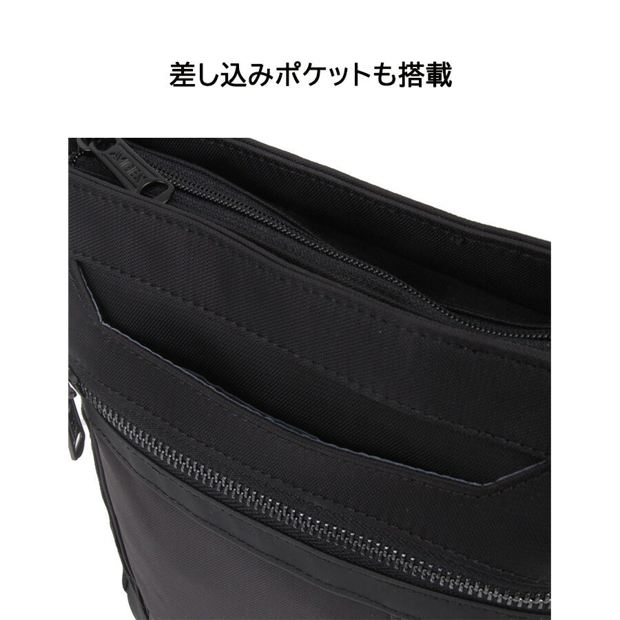 AVIREX ax2055 ソリッド タテ型ショルダーバッグ 斜め掛け 鞄 カバン かばん バッグ 普段使い 使いやすい ミリタリー メンズ プレゼント ギフト ブラック 父の日
