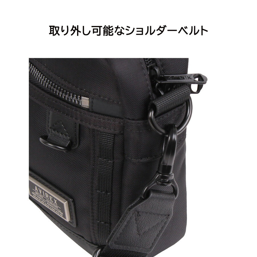 AVIREX ax2056 ソリッド ショルダーバッグ 斜め掛け 鞄 カバン かばん バッグ 普段使い 使いやすい ミリタリー メンズ プレゼント ギフト ブラック 父の日