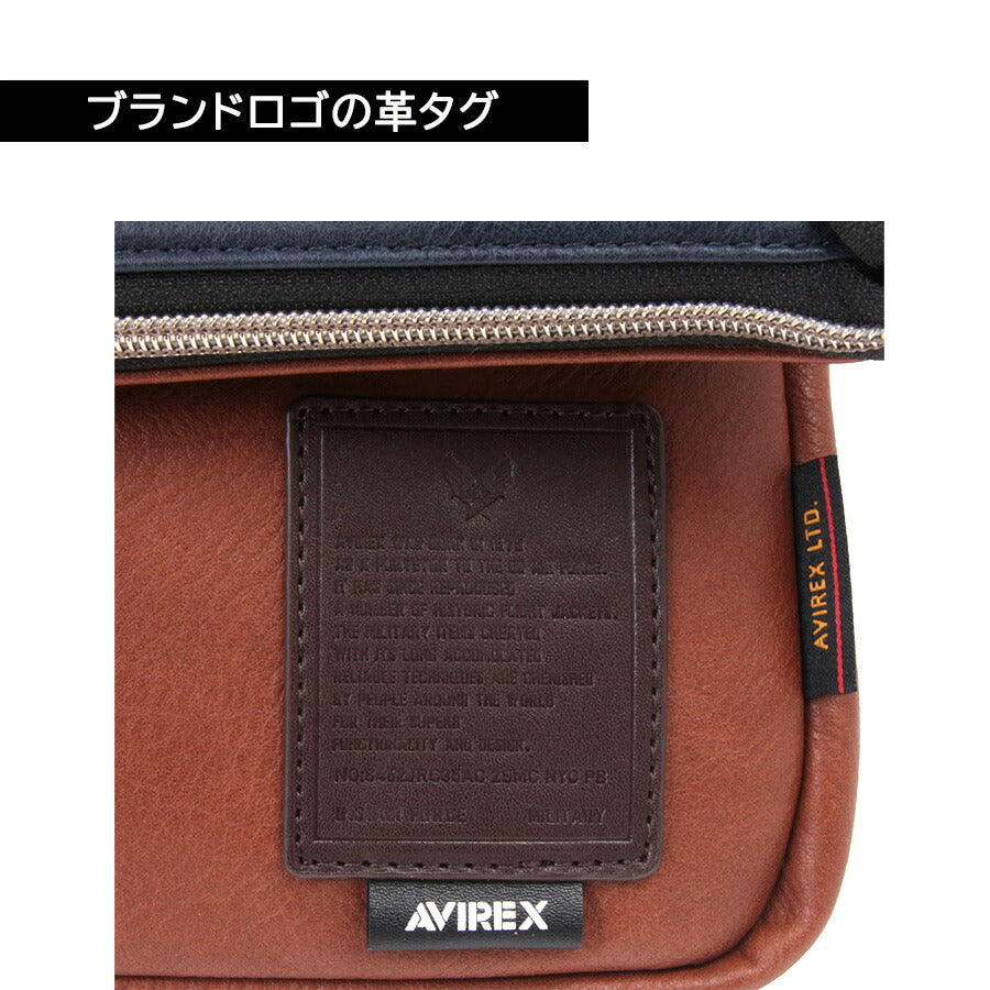 AVIREX ax5003 スチュアート 3WAYショルダー 斜め掛け 鞄 カバン かばん バッグ 普段使い 使いやすい ミリタリー メンズ プレゼント ギフト ブラック 父の日