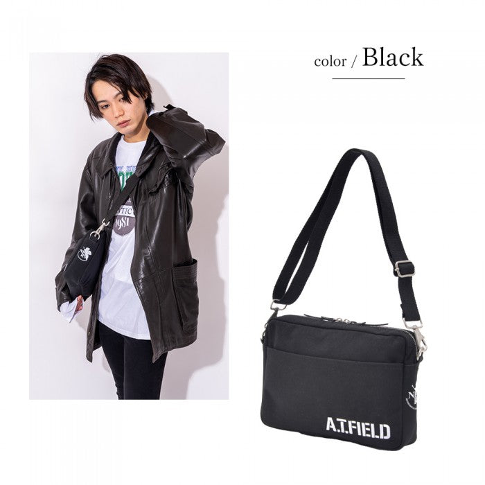 【レターパック配送/日時指定不可】DEVICE×A.T.FIELD　オーガナイズ　2way ショルダーポーチ　ASH20049　エヴァ　斜め掛け　ポーチ　バッグインバッグ　クラッチ　帆布　おしゃれ　人気　送料無料