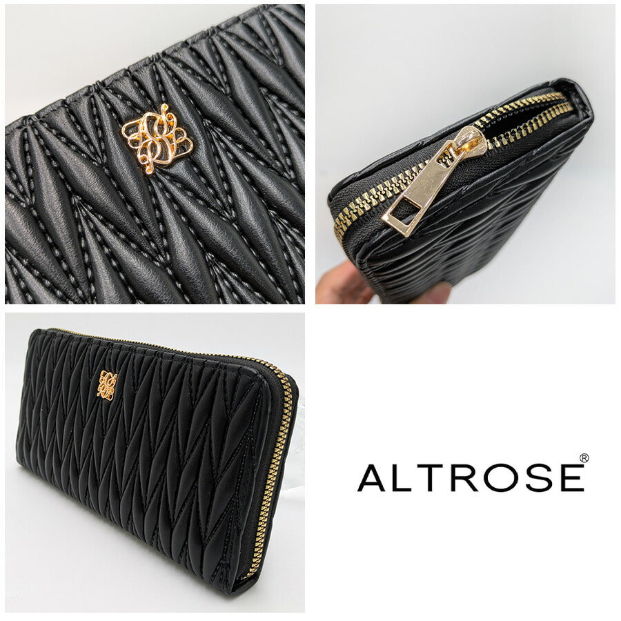 【クリックポスト/時間指定不可】【ALTROSE】 332976 ロージア 長財布 サイフ ウォレット シンプル かわいい レディース プレゼント ギフト ブラック