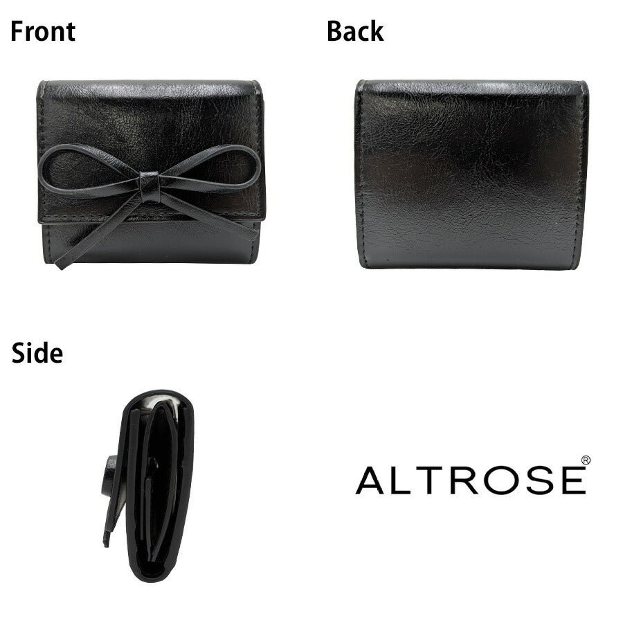 【クリックポスト/時間指定不可】【ALTROSE】 332995 ルリリ 三つ折り財布 サイフ ウォレット シンプル かわいい レディース プレゼント ギフト ブラック