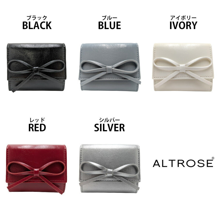 【クリックポスト/時間指定不可】【ALTROSE】 332995 ルリリ 三つ折り財布 サイフ ウォレット シンプル かわいい レディース プレゼント ギフト ブラック