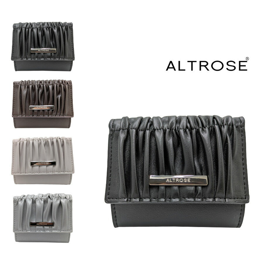 【クリックポスト/時間指定不可】【ALTROSE】 333051 アルア 三つ折り財布 サイフ ウォレット シンプル かわいい レディース プレゼント ギフト ブラック