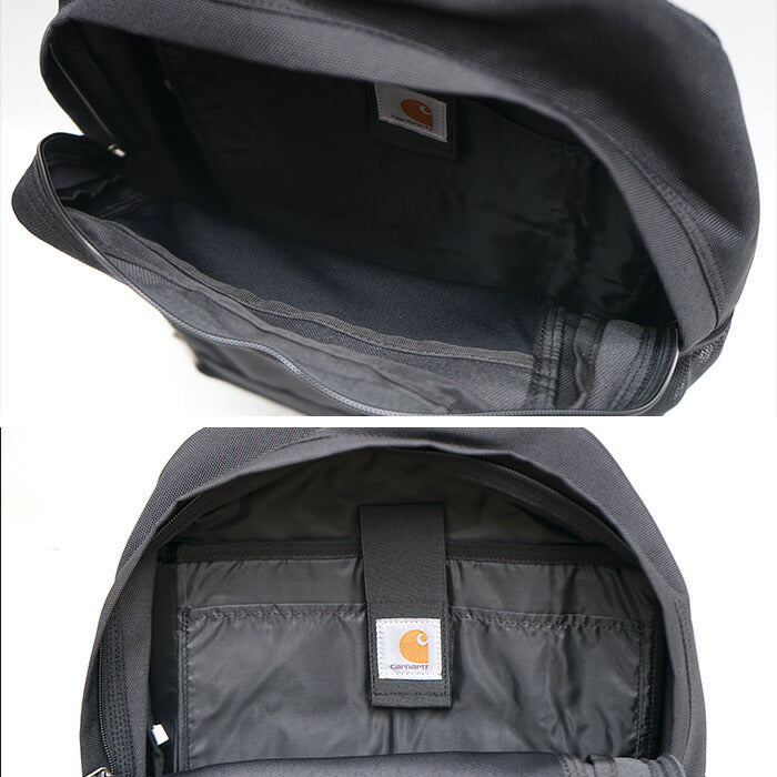 carhartt カーハート 23L バックパック B0000275 Single Compartment Backpack  ノートパソコン 通勤 通学 ジム 部活 スポーツ 合宿  600D ポリエステル 撥水加工 ブラック カーハートブラウン  リュック  カジュアル リュックサック CB0275