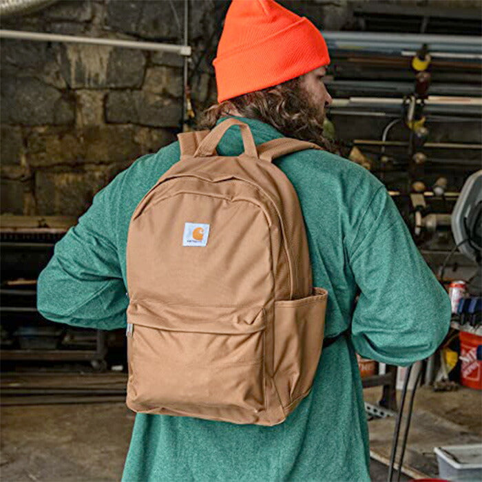 carhartt カーハート 21L バックパック B0000280 ESSENTIAL LAPTOP BACK PACK ノートパソコン 通勤 通学 ジム 部活 スポーツ 合宿 エッセンシャル 21L ラップトップバックパック 600D ポリエステル 撥水加工 ブラック カーハートブラウン  CB0280