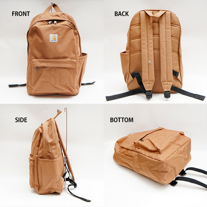 carhartt カーハート 21L バックパック B0000280 ESSENTIAL LAPTOP BACK PACK ノートパソコン 通勤 通学 ジム 部活 スポーツ 合宿 エッセンシャル 21L ラップトップバックパック 600D ポリエステル 撥水加工 ブラック カーハートブラウン  CB0280