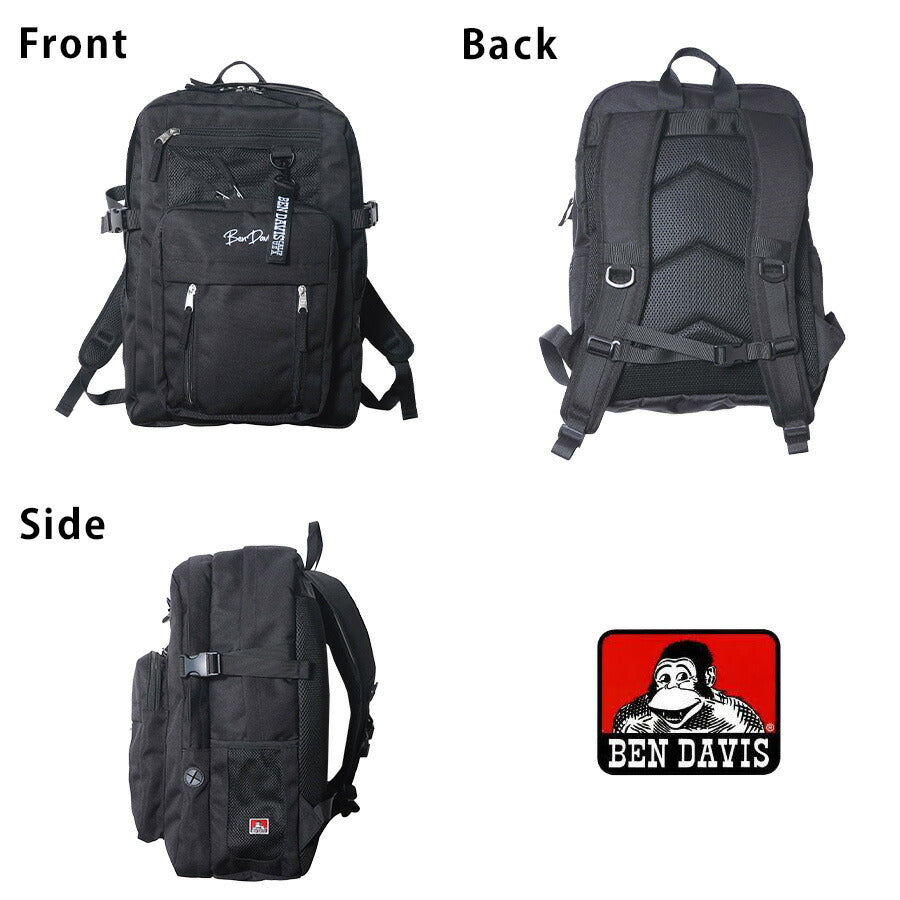 【BEN DAVIS】リュック 大容量 bdw8412 LARGE DAYPACK 29L リュックサック かばん バッグ 通学 部活 中高生 ユニセックス  ギフト プレゼント ブラック