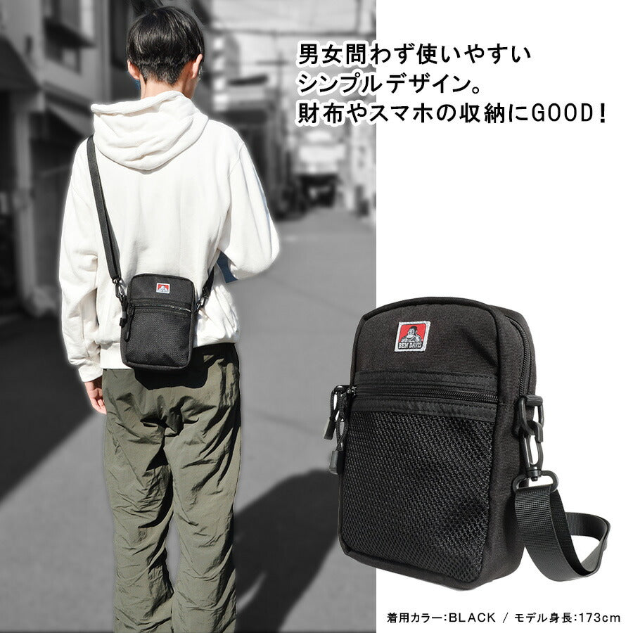 【BEN DAVIS】ショルダー レディース メンズ 斜めがけ 大人 学生 子ども  小さめ コンパクト ブランド
