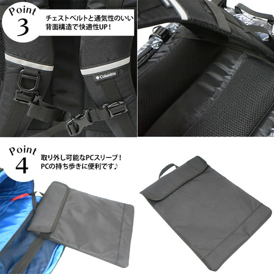 【Columbia】PU8675 サイドキック 30L バックパック コロンビア メンズ レディース ブランド 通勤 通学 入学 進級 アウトドア 登山 ハイキング ピクニック シンプル カジュアル デイリー ロゴ ベーシック 軽量 撥水 プレゼント ギフト