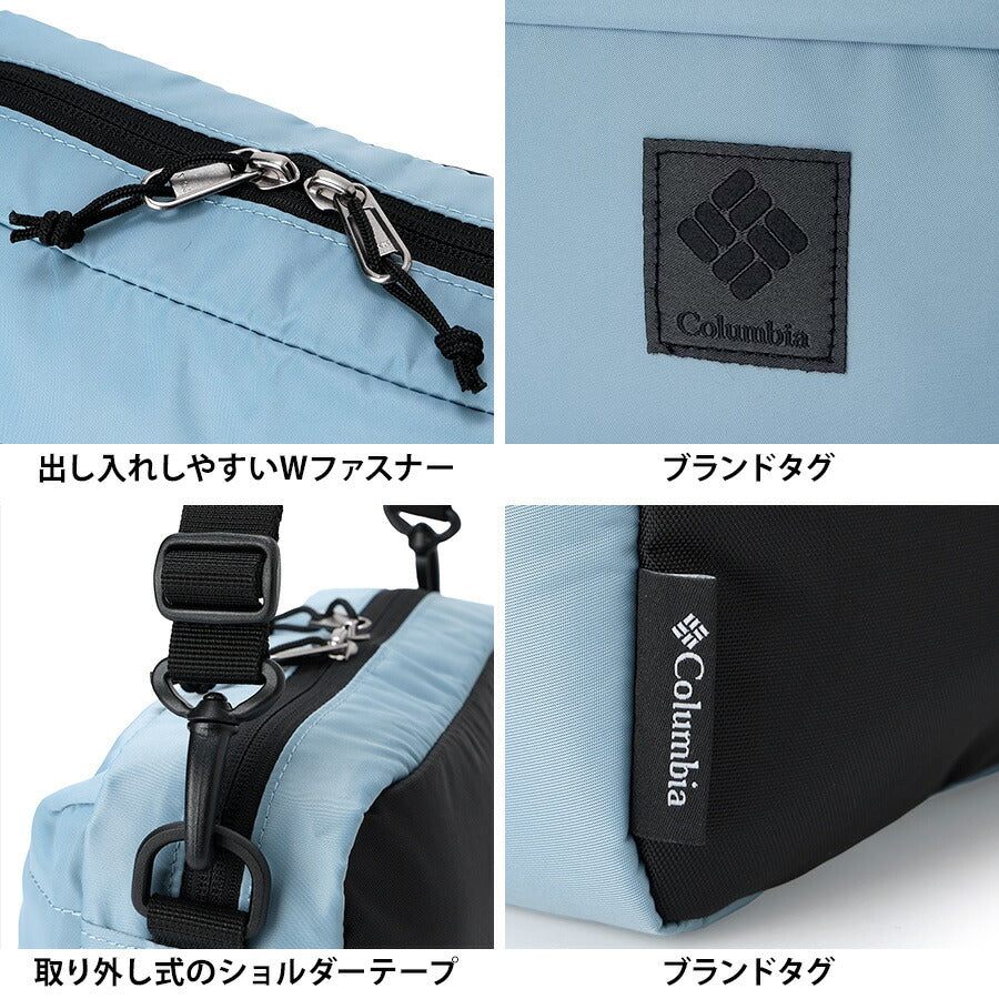 Columbia pu8731 Great Smoky Garden Shoulder 斜め掛け 鞄 カバン かばん バッグ 撥水 普段使い 使いやすい シンプル ユニセックス プレゼント ギフト ブラック