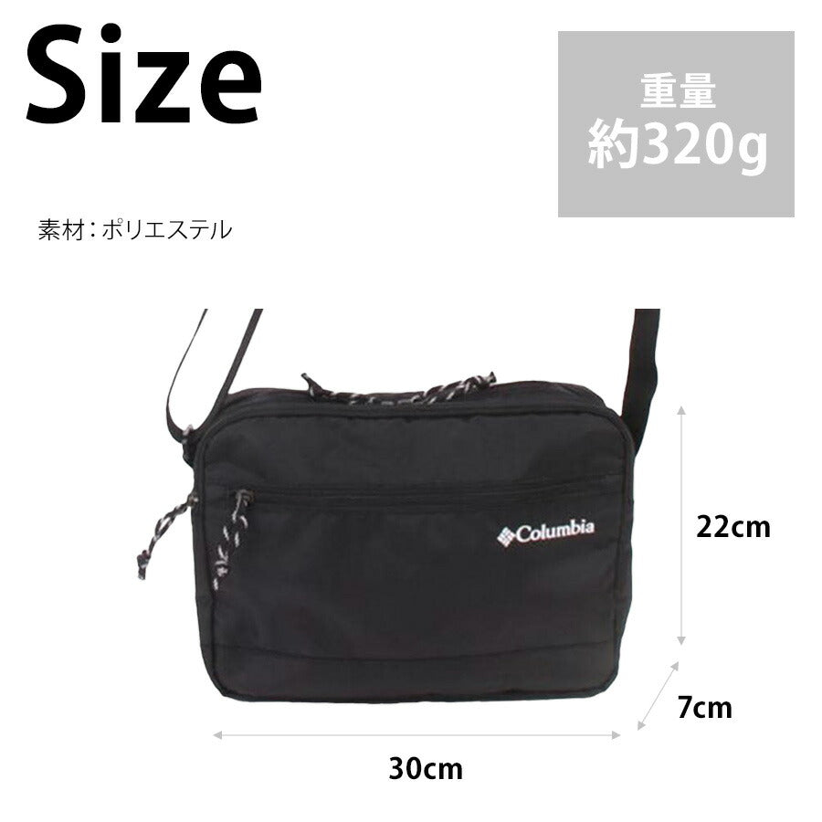 【Columbia】 pu8780 Big Muddy Road ショルダーバッグ 斜め掛け かばん 撥水 軽量 カジュアル ユニセックス ギフト ブラック