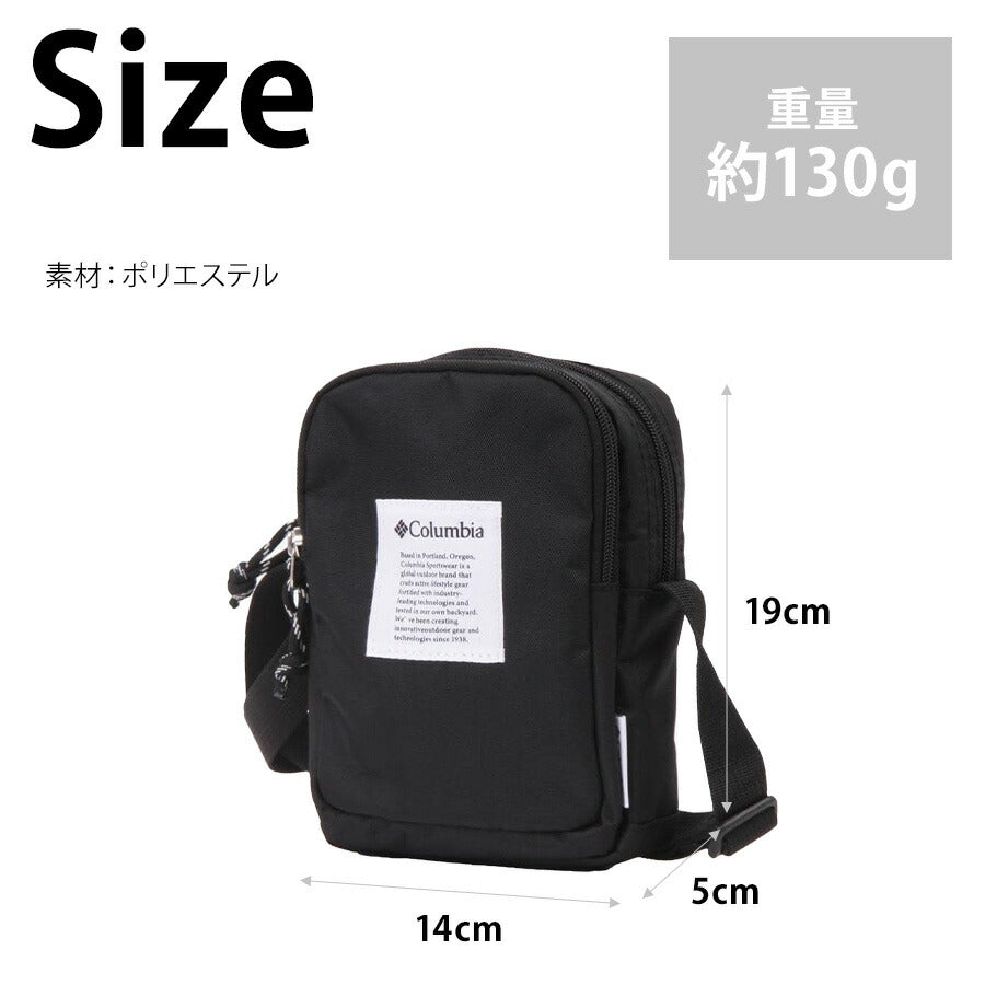 【クリックポスト/時間指定不可】【Columbia】 pu8786 Iron Romeo ミニショルダー ショルダー 斜め掛け かばん 軽量 カジュアル ユニセックス ギフト ブラック