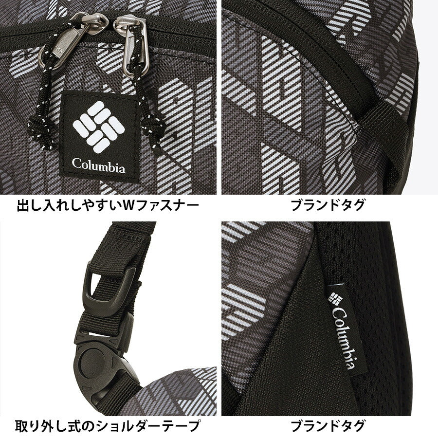Columbia pu8801 Panacea Shoulder ショルダー パナシーア 斜め掛け 鞄 カバン かばん バッグ 普段使い 使いやすい ユニセックス プレゼント ギフト ブラック