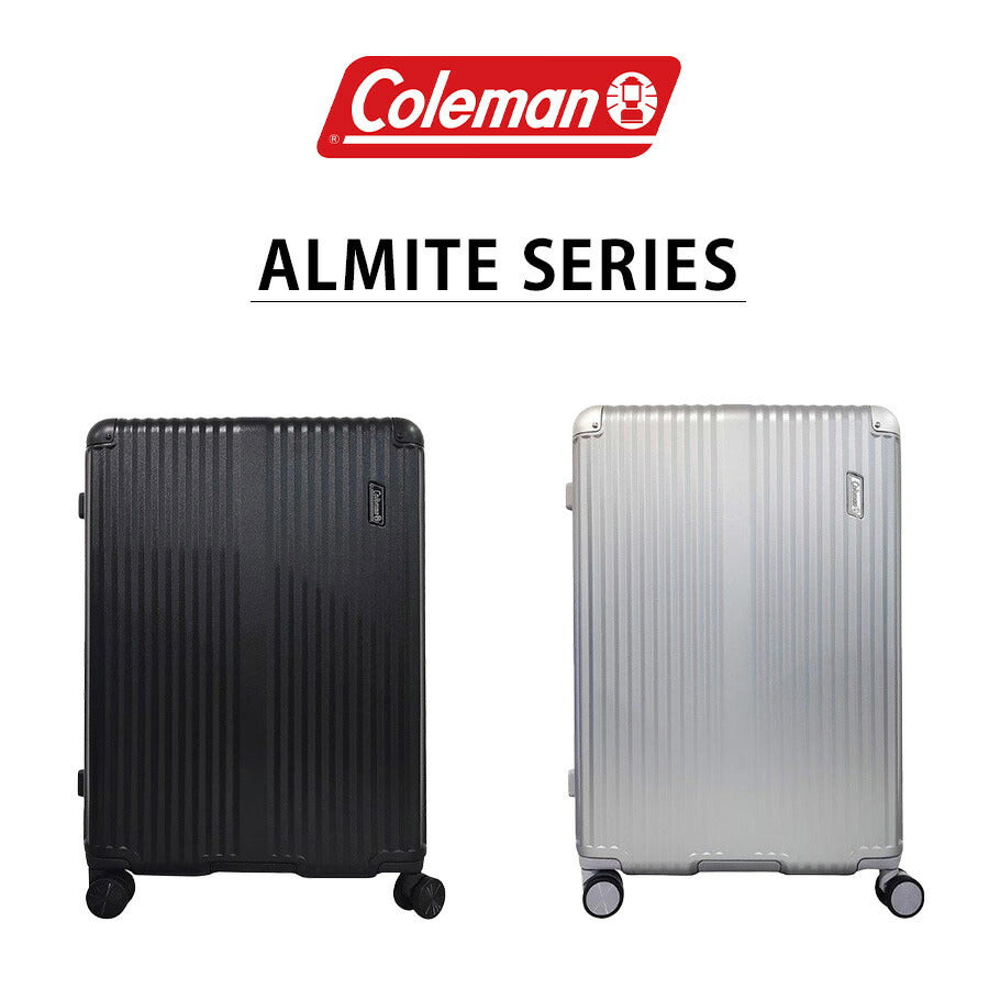 【Coleman】 60001 フレームキャリー 92L スーツケース ダブルホイール TSAロック ユニセックス 出張 宿泊 旅行 大容量 ジッパータイプ プレゼント ブラック
