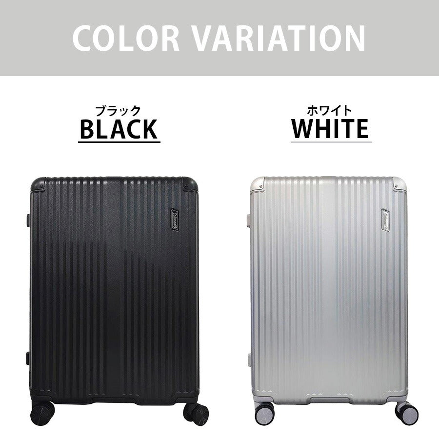 【Coleman】 60001 フレームキャリー 92L スーツケース ダブルホイール TSAロック ユニセックス 出張 宿泊 旅行 大容量 ジッパータイプ プレゼント ブラック