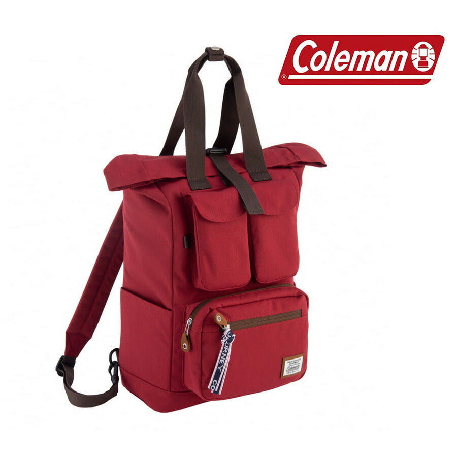 【Coleman】 jn002 JORNEY カウトマスター3ポケット 23L かばん バッグ シンプル おしゃれ 普段使い 便利 アウトドア ユニセックス プレゼント バーガンディ