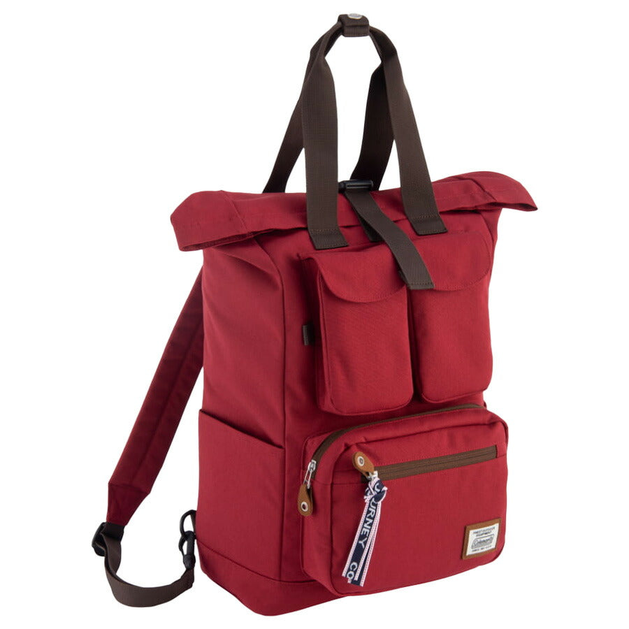 【Coleman】 jn002 JORNEY カウトマスター3ポケット 23L かばん バッグ シンプル おしゃれ 普段使い 便利 アウトドア ユニセックス プレゼント バーガンディ
