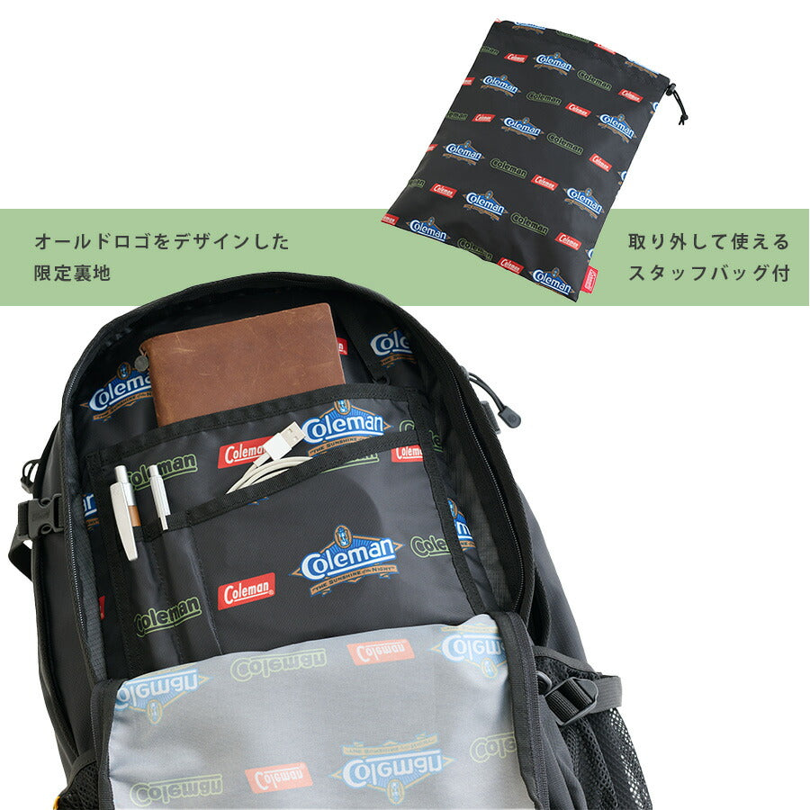 【Coleman】ウォーカー25 20TH リミテッド リュック 限定 バックパック 復刻 walker25  25L コールマン メンズ レディース バックパック かばん シンプル おしゃれ 大容量 普段使い アウトドア  ユニセックス ブラック 予約