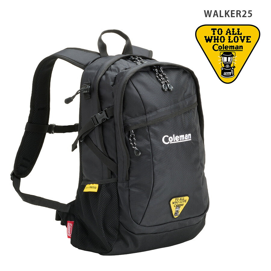 【Coleman】ウォーカー25 20TH リミテッド リュック 限定 バックパック 復刻 walker25  25L コールマン メンズ レディース バックパック かばん シンプル おしゃれ 大容量 普段使い アウトドア  ユニセックス ブラック 予約