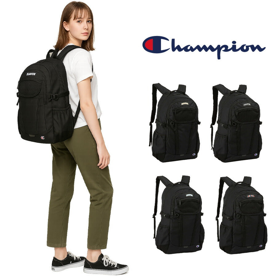 【Champion】リュック 大容量 68582 リトルロック 33L リュック 大容量 通学 中高生 大学生 リュックサック かばん バッグ シンプル ユニセックス  ギフト プレゼント ブラック