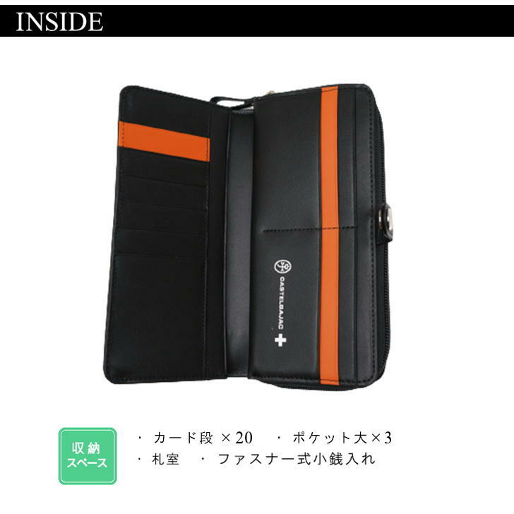 【正規取扱店】【CASTELBAJAC】[パンセシリーズ] 059615 カステルバジャック 外ファスナー長財布 パンセ ウォレット メンズ レディース ゴルフ おしゃれ 人気 本革 牛革 ギフト