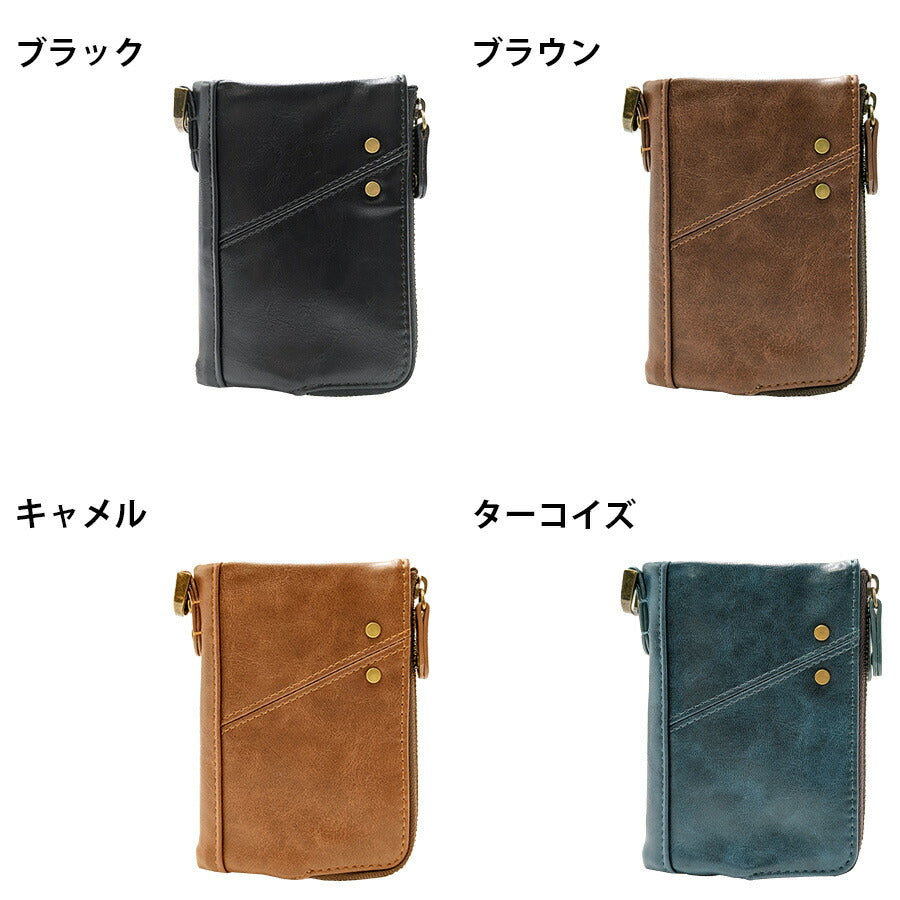 【クリックポスト/時間指定不可】【Control】 tpg70038 二つ折り財布 ウォレット 普段使い 使いやすい ミリタリー おしゃれ メンズ 父の日 ギフト ブラック