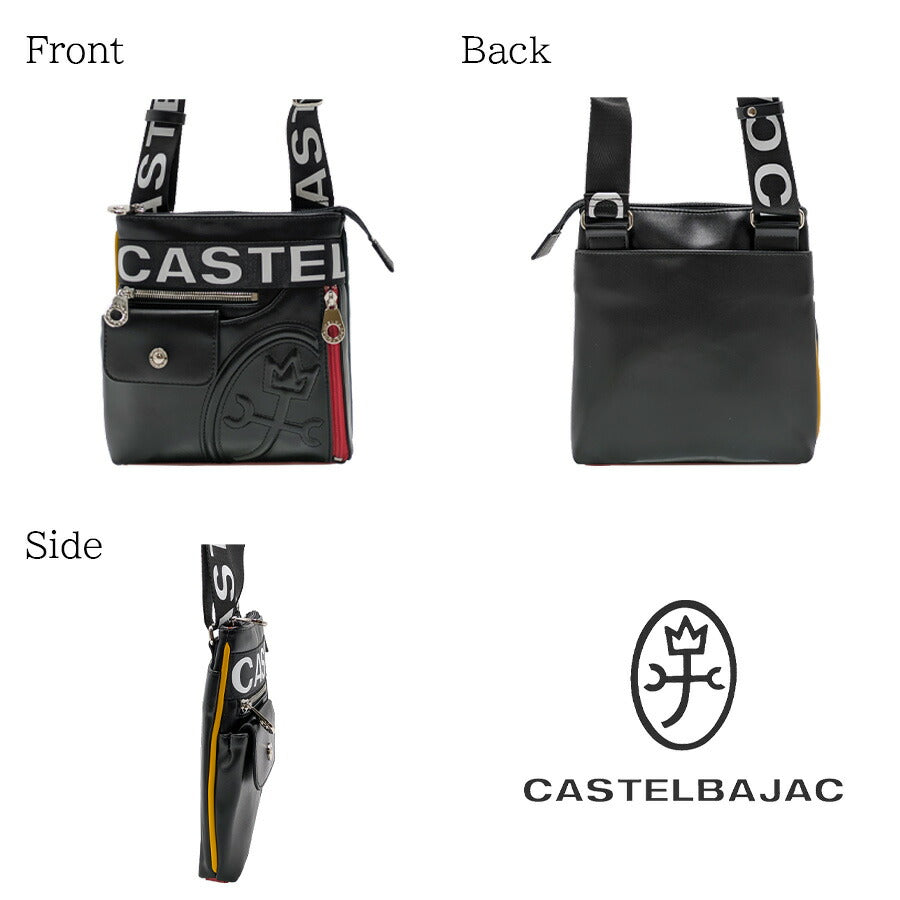 【正規取扱店】【CASTELBAJAC】[ダルトンシリーズ] 026131 ショルダーバッグ 薄マチ 斜め掛け 縦型 かばん ブラック 使いやすい おしゃれ ユニセックス ギフト