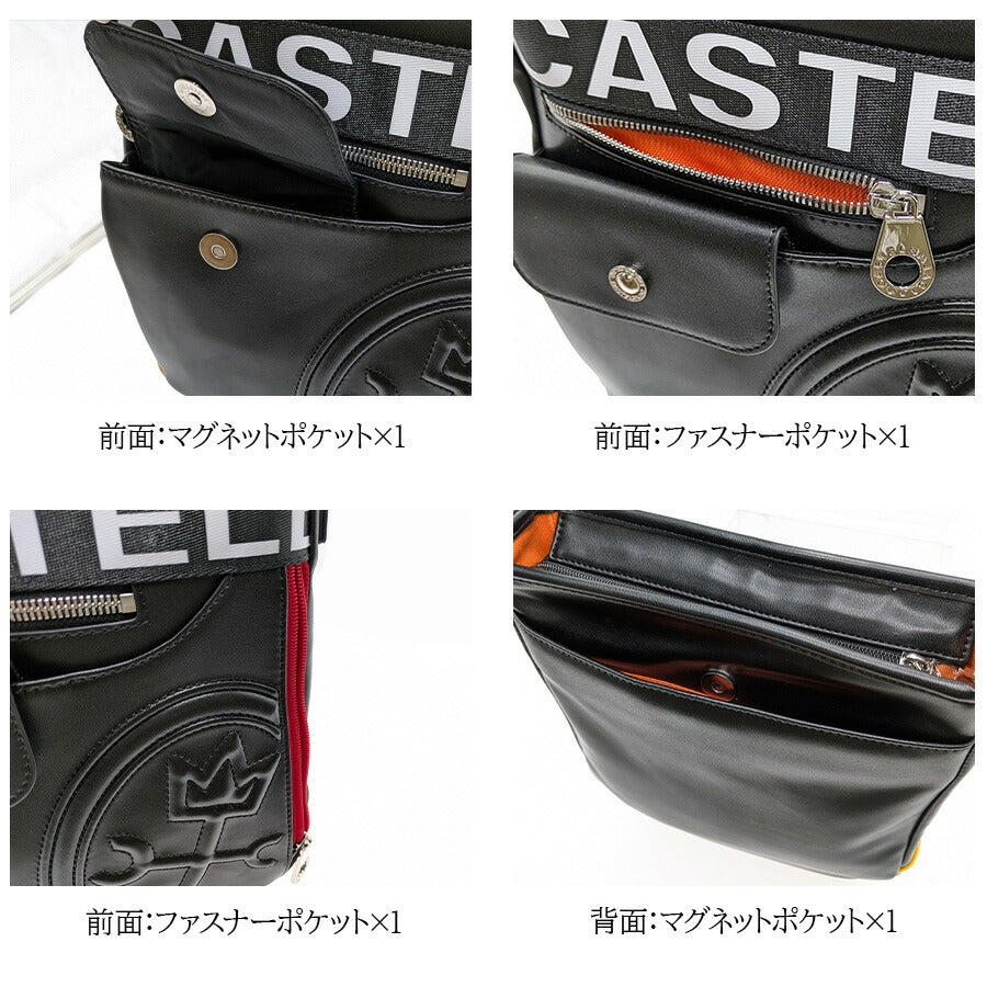 【正規取扱店】【CASTELBAJAC】[ダルトンシリーズ] 026132 タテ型ショルダーバッグ 斜め掛け かばん カバン 鞄 バッグ シンプル カステルバジャック ブラック ホワイト 使いやすい お出かけ 普段使い おしゃれ ギフト プレゼント