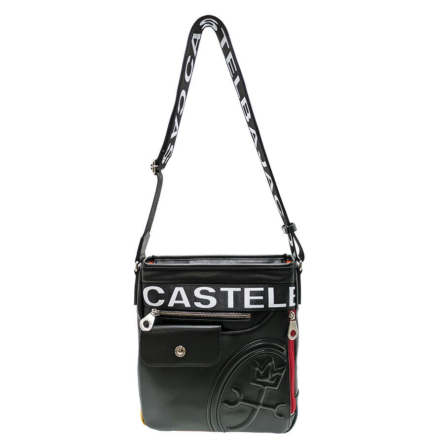 【正規取扱店】【CASTELBAJAC】[ダルトンシリーズ] 026132 タテ型ショルダーバッグ 斜め掛け かばん カバン 鞄 バッグ シンプル カステルバジャック ブラック ホワイト 使いやすい お出かけ 普段使い おしゃれ ギフト プレゼント