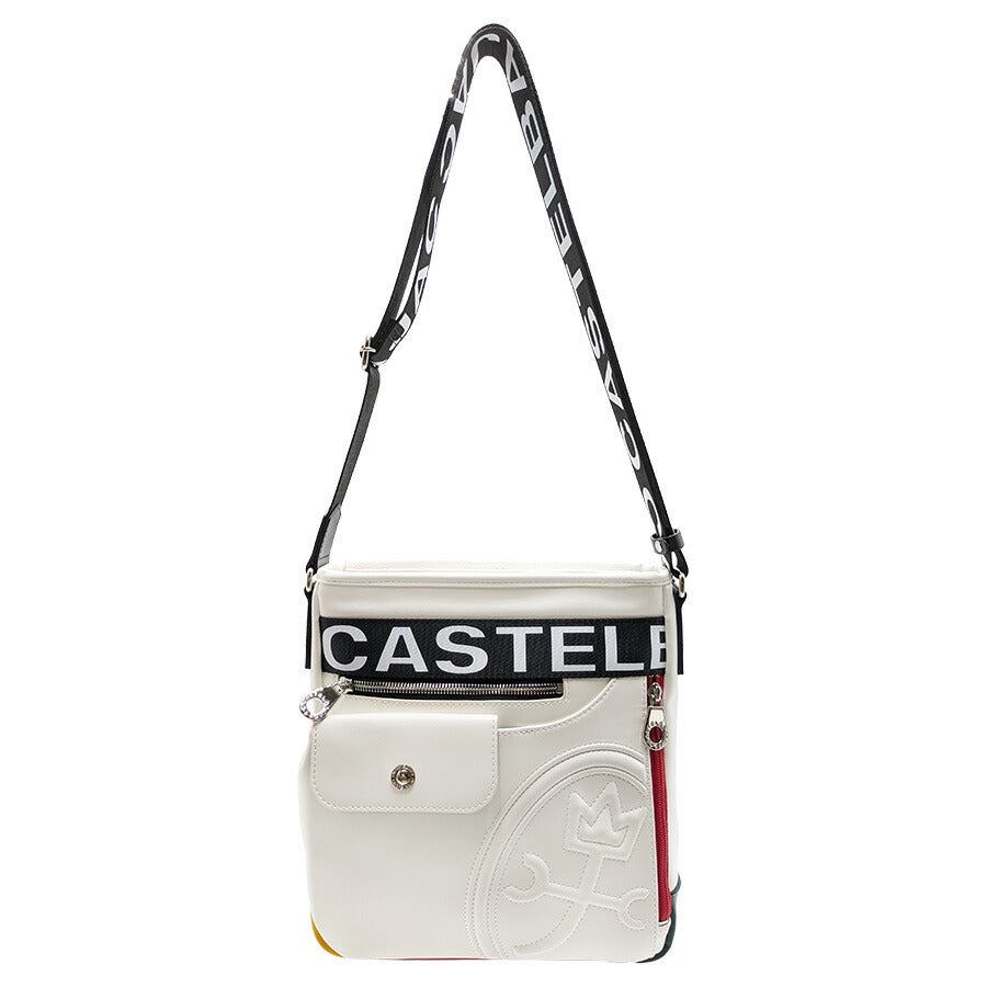 【正規取扱店】【CASTELBAJAC】[ダルトンシリーズ] 026132 タテ型ショルダーバッグ 斜め掛け かばん カバン 鞄 バッグ シンプル カステルバジャック ブラック ホワイト 使いやすい お出かけ 普段使い おしゃれ ギフト プレゼント