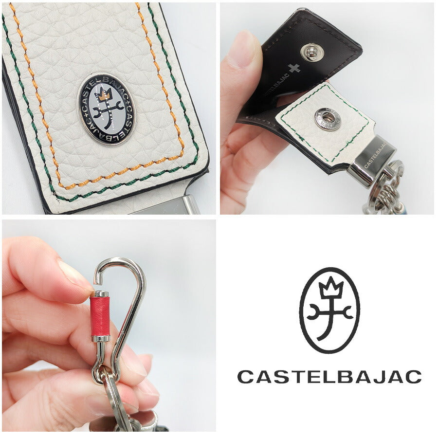 【正規取扱店】【CASTELBAJAC】[スレッドシリーズ] 036621 キーホルダー キーリング ウォレット 革小物 牛革 おしゃれ 普段使い ユニセックス ギフト ブラック