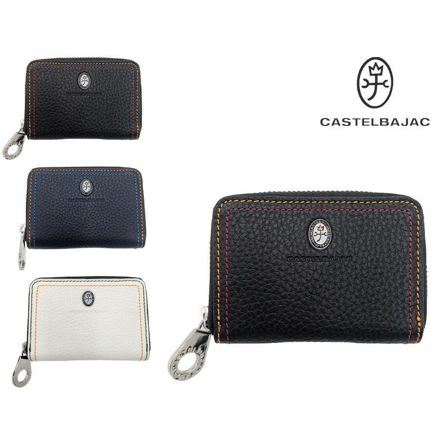 【正規取扱店】【CASTELBAJAC】[スレッドシリーズ] 036622 コインケース 小銭入れ ウォレット 革小物 牛革 おしゃれ 普段使い ユニセックス ギフト ブラック