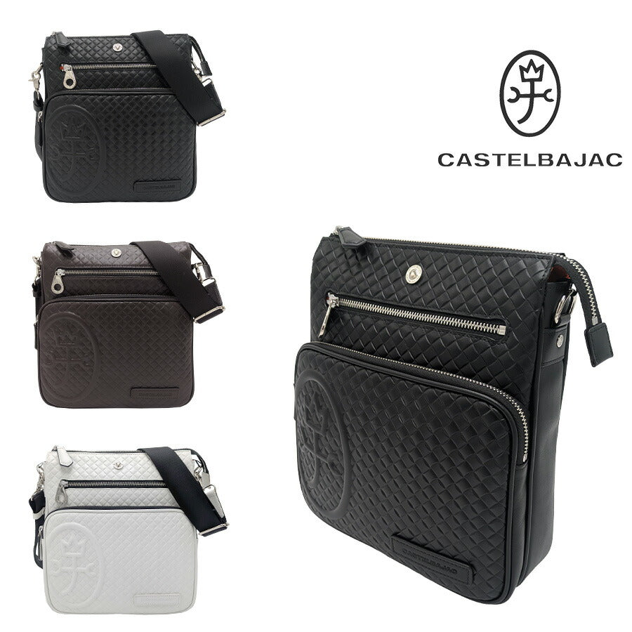 【正規取扱店】【CASTELBAJAC】[ガルボシリーズ] 047122 ショルダーバッグ 斜め掛け かばん 鞄 革小物 牛革 おしゃれ 普段使い ユニセックス ギフト ブラック