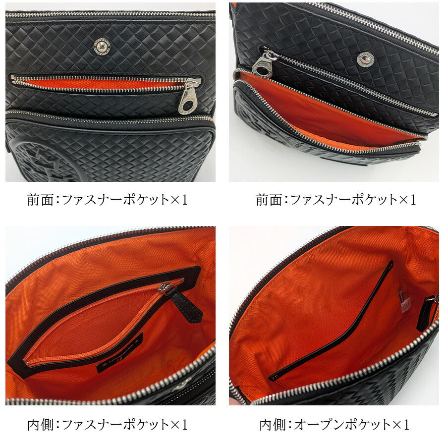 【正規取扱店】【CASTELBAJAC】[ガルボシリーズ] 047122 ショルダーバッグ 斜め掛け かばん 鞄 革小物 牛革 おしゃれ 普段使い ユニセックス ギフト ブラック