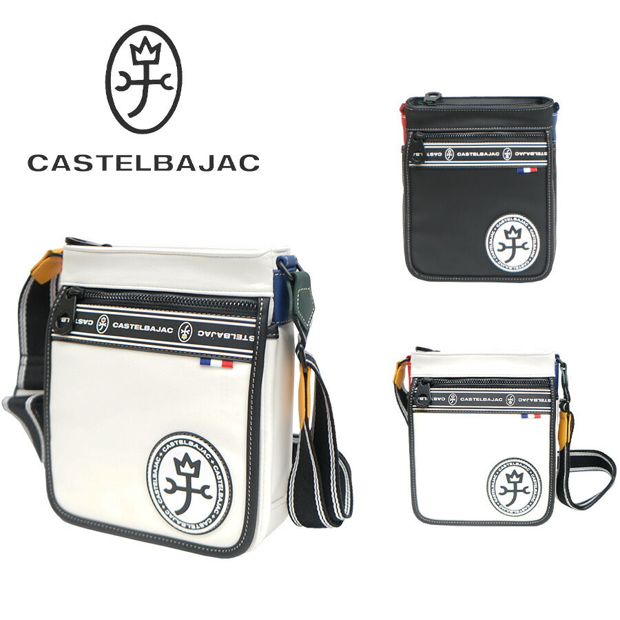 【正規取扱店】【CASTELBAJAC】[ルックスシリーズ] 049101 ミニショルダーバッグ ルックス 鞄 ショルダー カステルバジャック ブランド ブラック ホワイト おしゃれ かっこいい 使いやすい 父の日 プレゼント 誕生日 ギフト