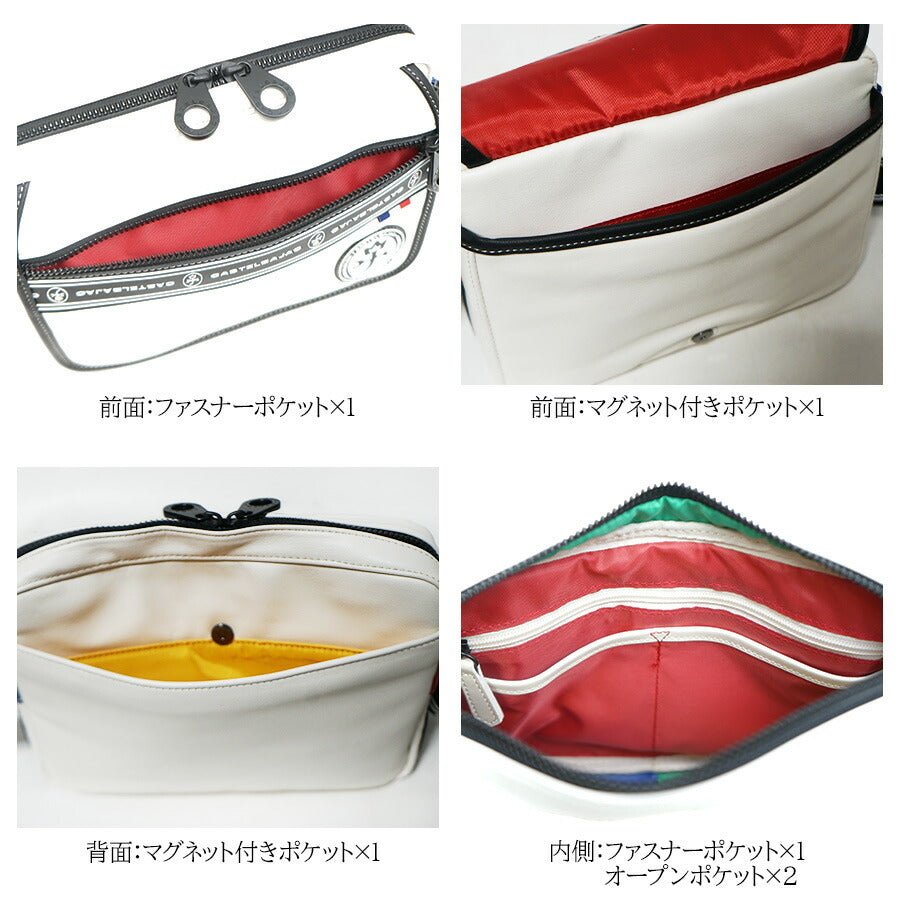 【正規取扱店】【CASTELBAJAC】[ルックスシリーズ] 049102 横型ショルダーバッグ ルックス 鞄 ショルダー カステルバジャック ブランド ブラック ホワイト おしゃれ かっこいい 使いやすい 父の日 プレゼント 誕生日 ギフト