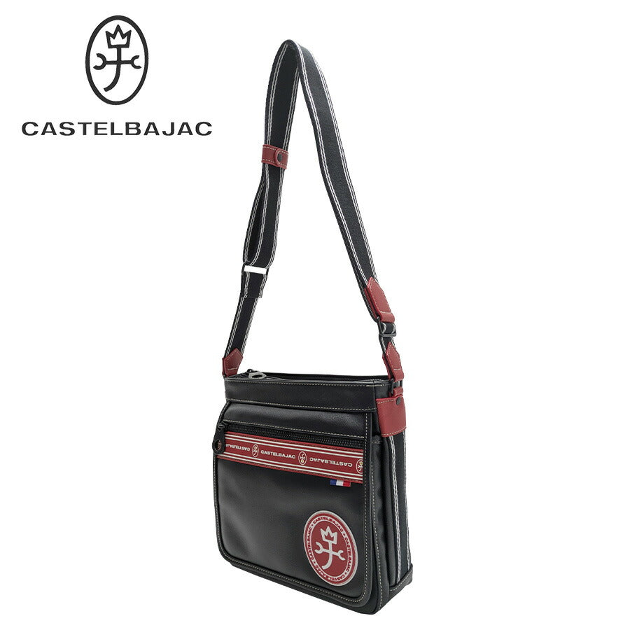 【正規取扱店】【CASTELBAJAC】 [ルックスシリーズ] 049182 B5ショルダー かばん 斜め掛け クリスマス限定色 カステルバジャック ギフト ブラックレッド