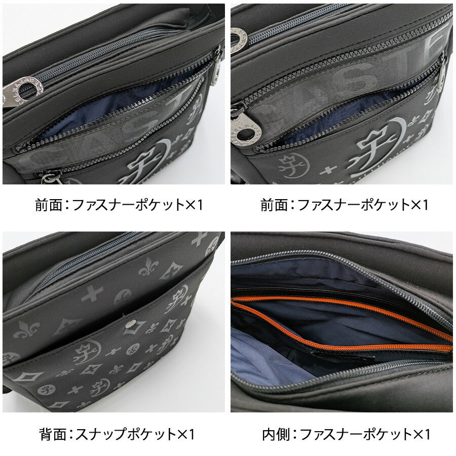 CASTELBAJAC 060152 ウェット ショルダーバッグ 斜め掛け 斜め掛けバッグ かばん 縦型 コンパクト 普段使い ユニセックス メンズ プレゼント ギフト ブラック