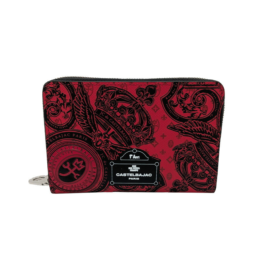 【正規取扱店】【CASTELBAJAC】[ヴェルサシリーズ] 067622 ラウンドファスナー 二つ折り財布 ウォレット 財布 さいふ 牛革 ユニセックス プレゼント ブラック