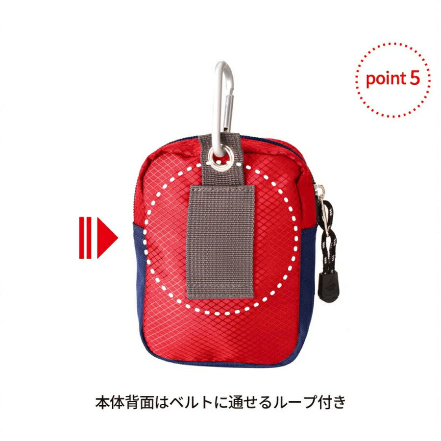 【CAPTAIN STAG】 1307 カラビナ付きミニポーチ 持ち運び コンパクト シンプル かっこい おしゃれ 便利 使いやすい メンズ プレゼント ギフト ブラック