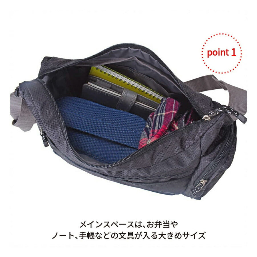 【CAPTAIN STAG】 1310 ショルダーバッグ かばん バッグ 斜め掛け シンプル おしゃれ かっこいい 便利 使いやすい メンズ プレゼント ギフト ブラック