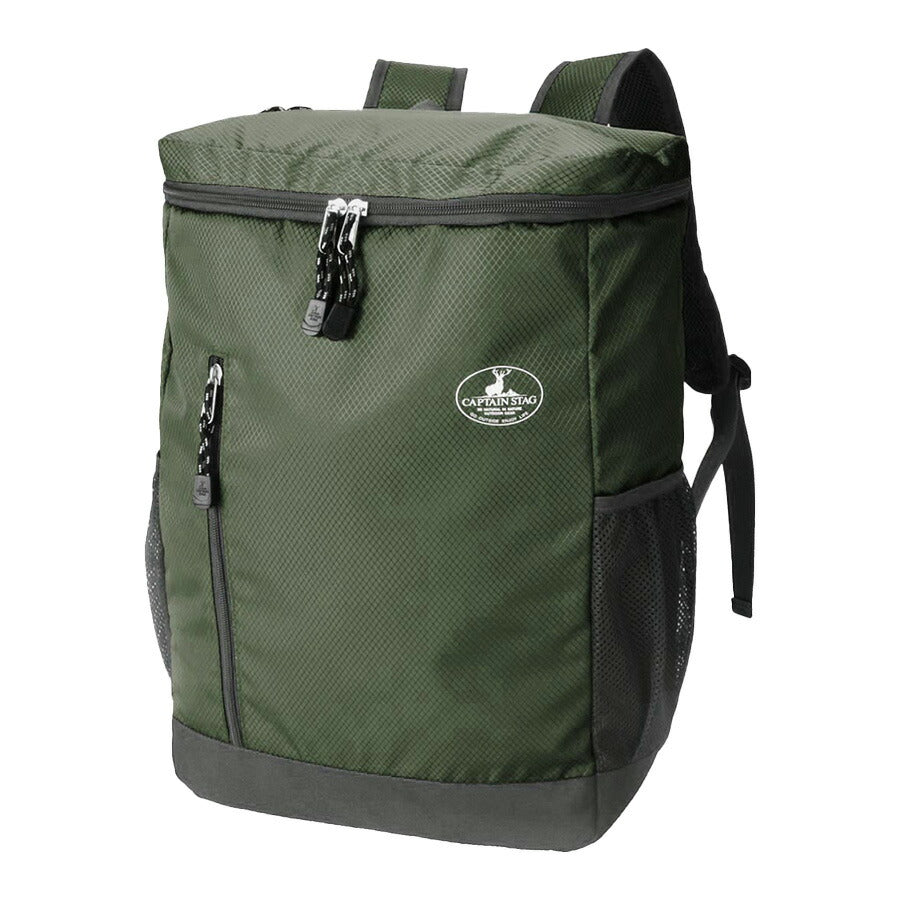 【CAPTAIN STAG】 1318 スクエアリュック 26L かばん バッグ バックパック シンプル おしゃれ かっこいい 便利 使いやすい メンズ プレゼント ギフト ブラック