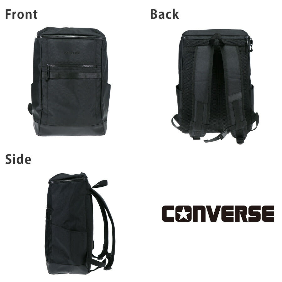 【CONVERSE】 リュック 大容量 20105 30L デイパックBOX リュックサック かばん バッグ 通学 学生 耐水 スクール ユニセックス ギフト プレゼント ブラック