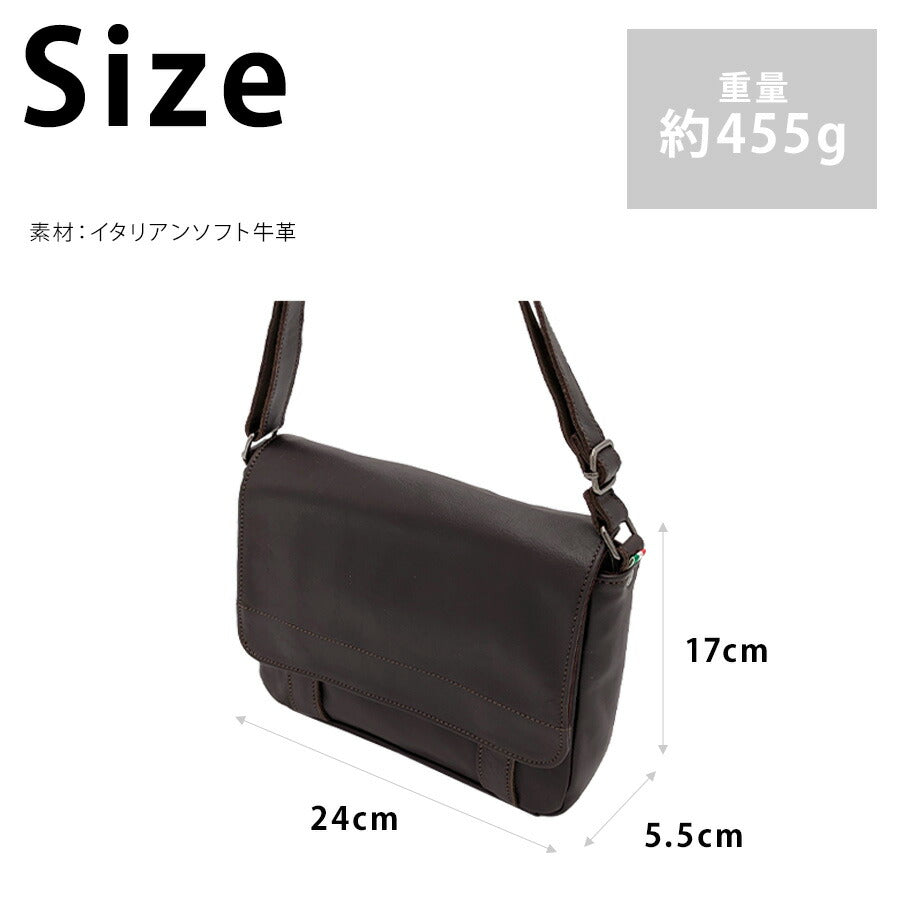 【DOUBLES】vwe1919 フラップショルダー 斜め掛け 牛革 本革 レザー 長持ち 普段使い 使いやすい シンプル ユニセックス ギフト プレゼント ブラック