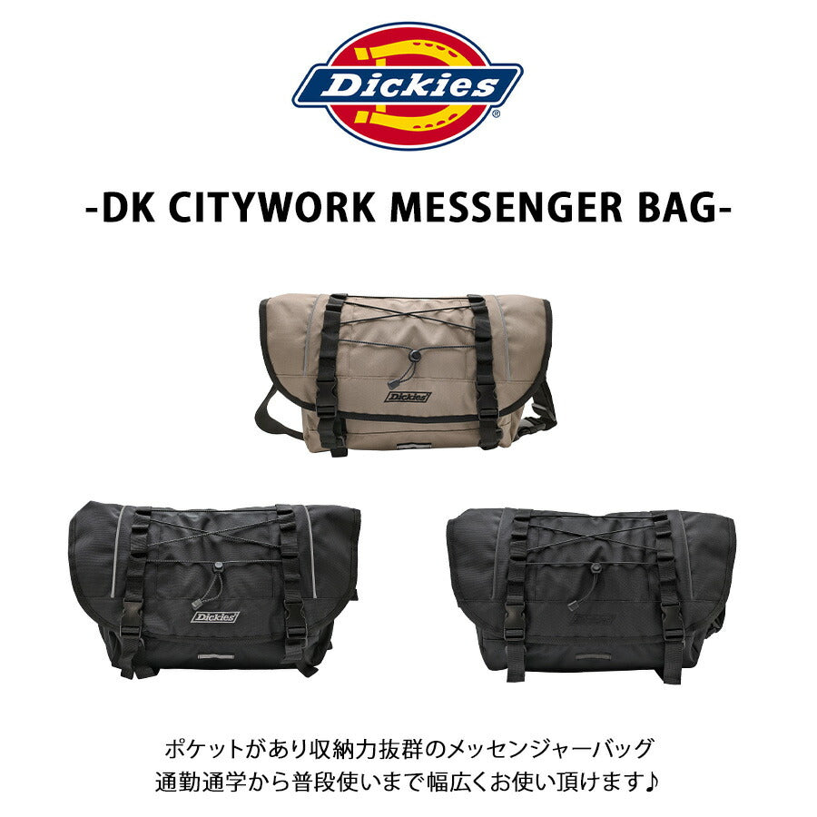 【Dickies】 80676400 DK CITYWAORK MESSENGER BAG かばん バッグ ショルダーバッグ 斜め掛け おしゃれ 普段使い 便利 ユニセックス プレゼント ギフト ブラック