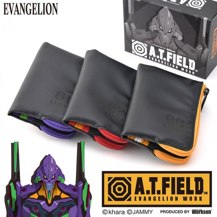 DEVICE 【新世紀エヴァンゲリオンコラボ】DEVICE×A.T.FIELD ターポリン 二つ折り財布 エヴァ 二つ折り 財布  ウォレット 折財布 ファスナー ナイロンDPN90045