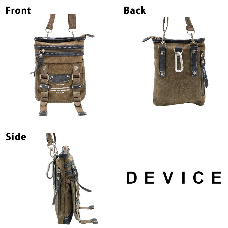 【DEVICE】 dch30026 ミリタリーポーチショルダーバッグ シザーケース ウエストポーチ かばん バッグ かっこいい カジュアル おしゃれ メンズ  ギフト ブラック