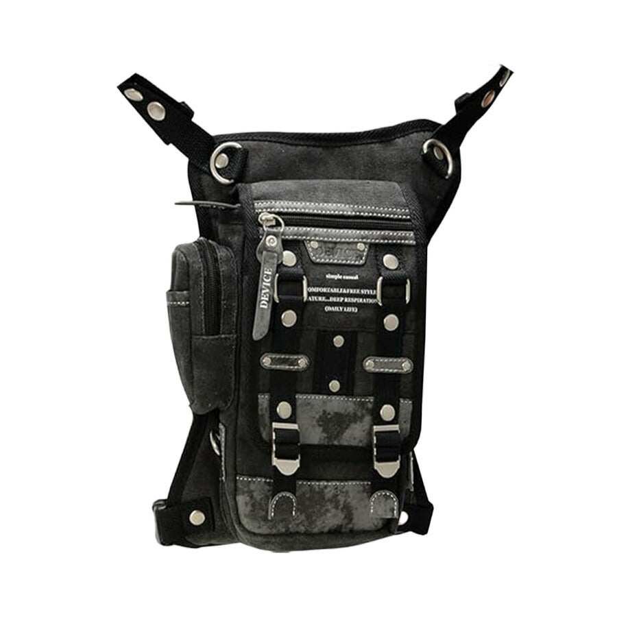 【DEVICE】 dlh40055 レッグポーチ ウエストバッグ 斜め掛け かっこいい おしゃれ ミリタリー バイク 自転車 アウトドア バイクバッグ デバイス ギフト ブラック